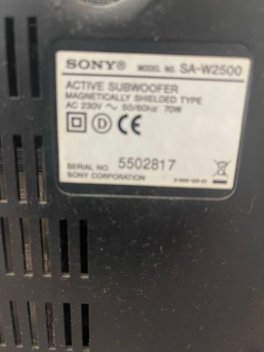 Vand subwoofer Sony