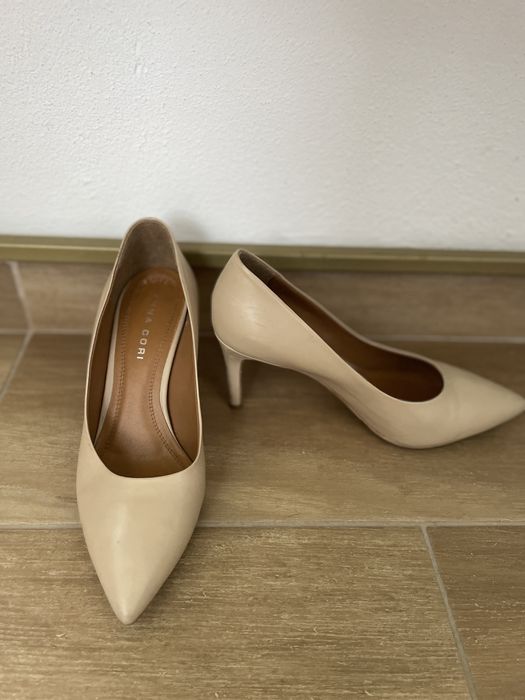 Pantofi piele nude Anna Cori 37