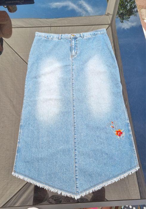 Fusta maxi de blugi, denim, marime XXL