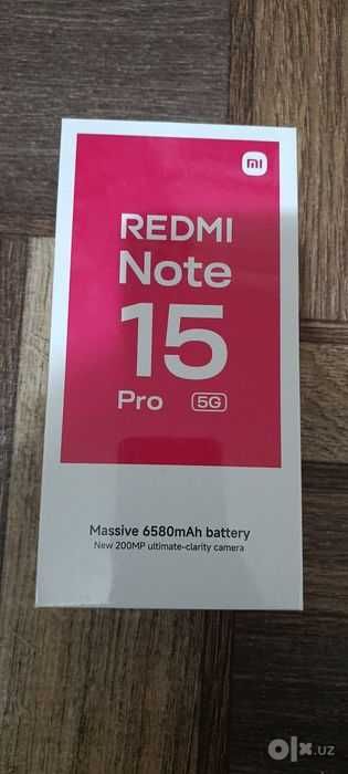 Redmi note 15 pro 5G , 8+8.512gb новый, янги