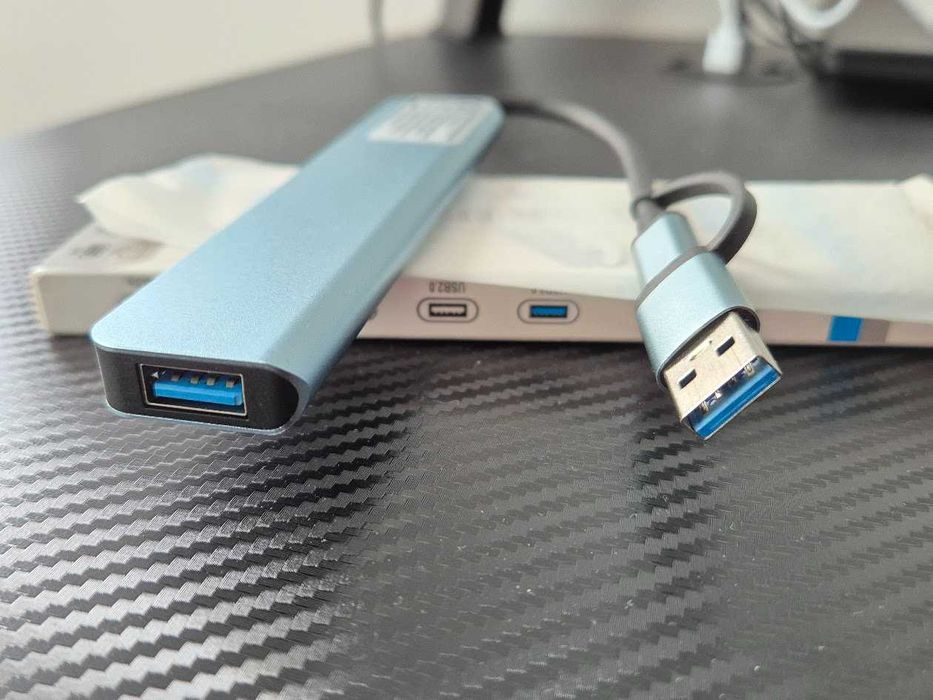 Универсален USB Хъб Адаптер 8в1, Четец на SD/TF карти