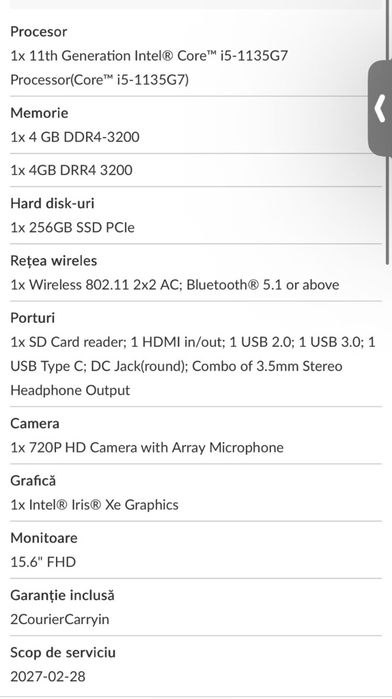 Laptop Lenovo Ideapad3 i5