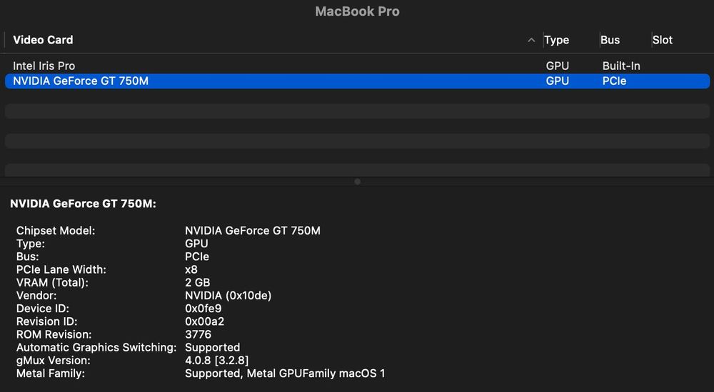 Apple MacBook Pro Retina 15-inch / Intel i7 2.5GHz Quad-Core / 1TB SSD / 16GB RAM / NVidia GT 750M 2GB VRAM