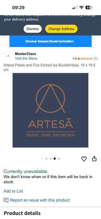 Ваза Artesa 24 см