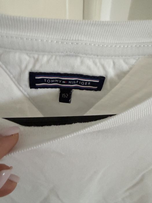 Tricou Tommy Hilfinger 152 cm 11-12 ani bumbac alb