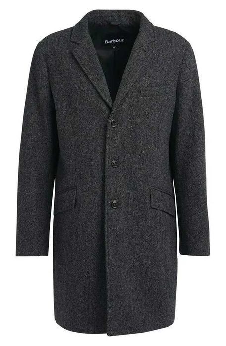 Barbour, Palton de lână Harrow, Gri cărbune, M