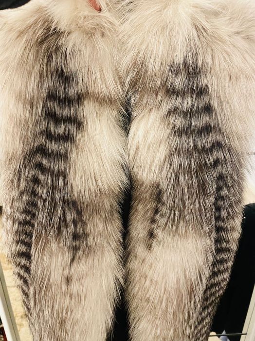 Vesta blana vulpe argintie S-M