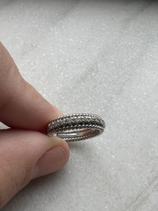 Vand inel din aur alb18k cu diamante