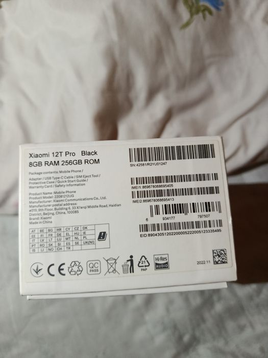 Xiomi 12 T PRO  Black 8 / 256