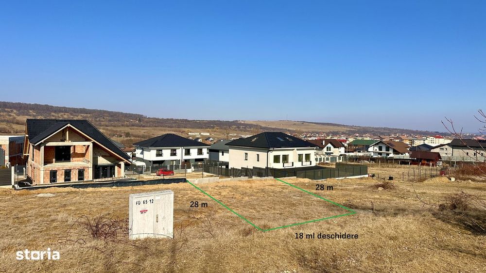 Teren de Casă în Cisnădie (Strada Rozdesti), 500 mp, 18 m deschidere!