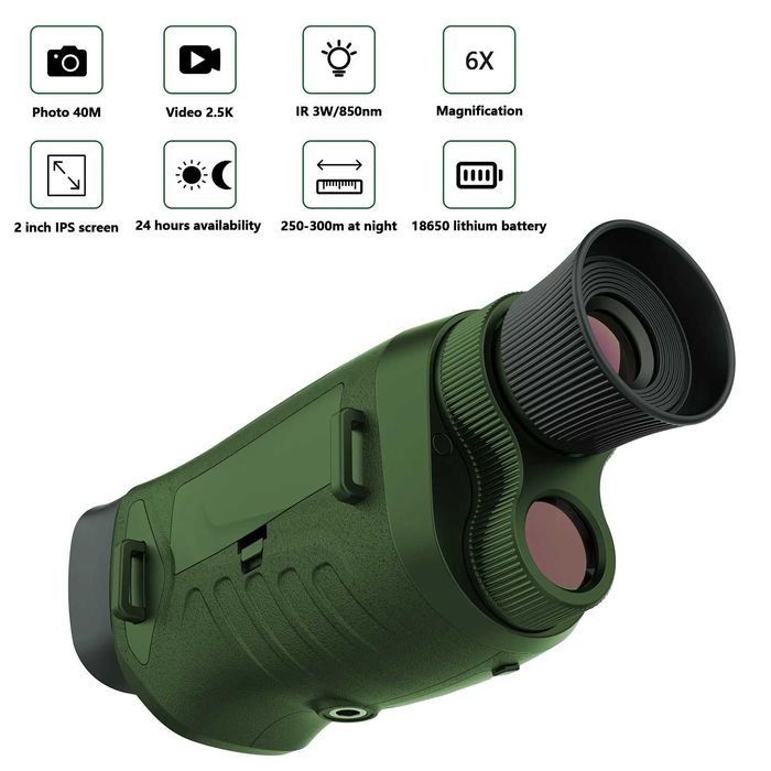 Camera Foto, Video, Monocular, Night Vision 8X, Ecran 2 Inch, nou