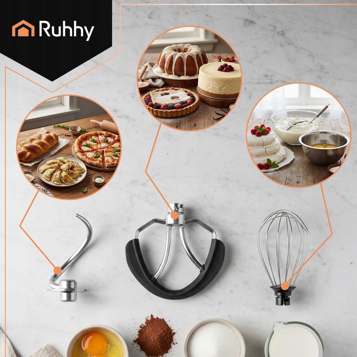 Планетарен кухненски робот Ruhhy 2000W с отопляема купа 5.5l и кантар