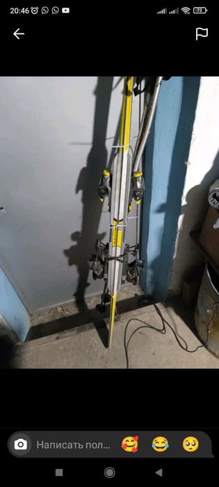 Продам лыжи ,ботинки почти новые
