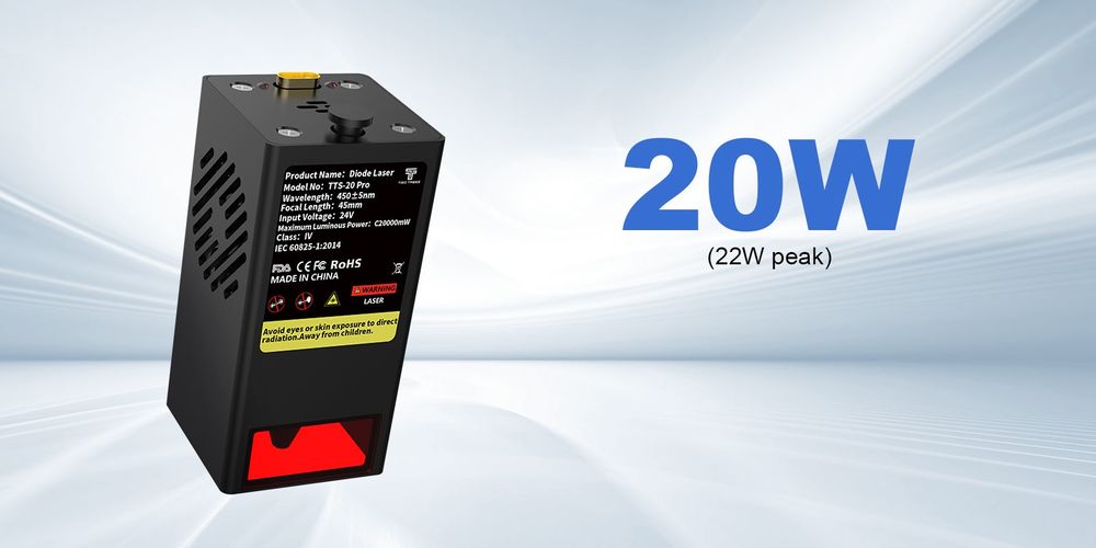 CNC Laser Nou TTS-20 PRO MAX 20 W 4Diode Taiere Gravator Gravator Wifi