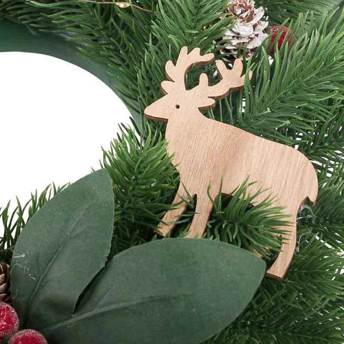 Коледен LED венец с орнаменти, 20 см