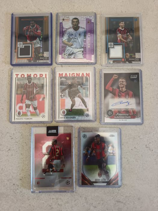 Topps AC Milan relic auto numbered, Милан спортни карти, номерирани, автограф, реликви лот