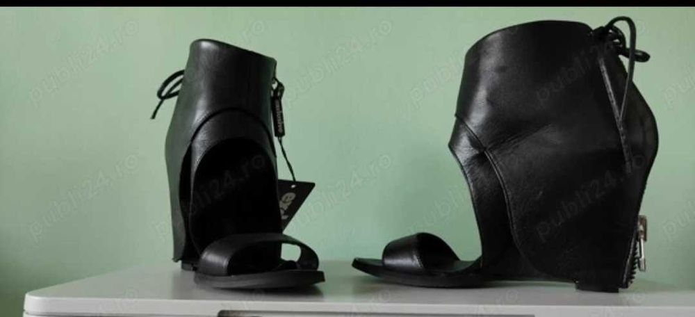 Sandale piele m 35 noi, cu eticheta Exclusiv Jeans