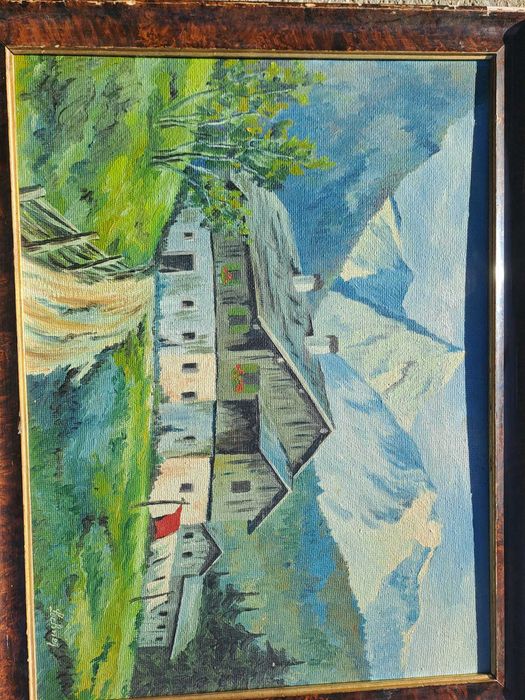 tablou vechi pictura 60/46 cm semnat Lechner
