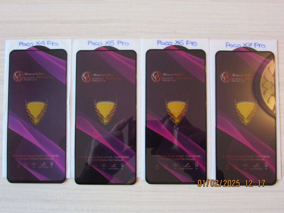 Xiaomi Poco X7 Pro X6 Pro X5 X4 M4 /OG Premium Full Стъклен протектор