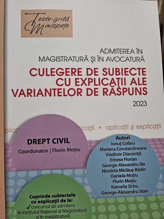 Pachet cărți pregătire INM / Barou / Facultate (12 volume)