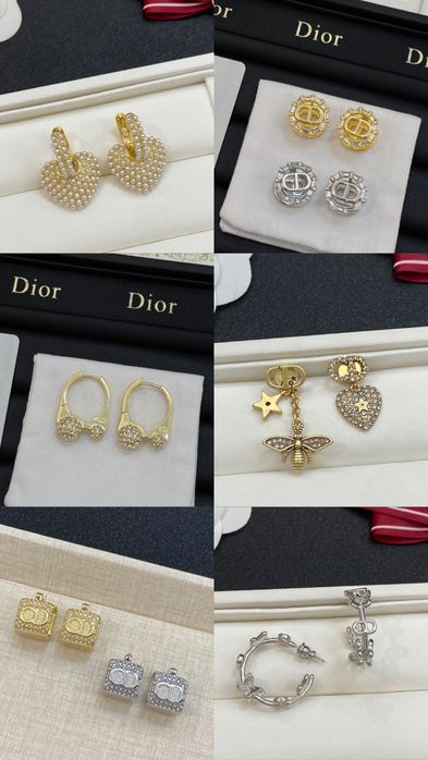 Обеци на марката Dior.