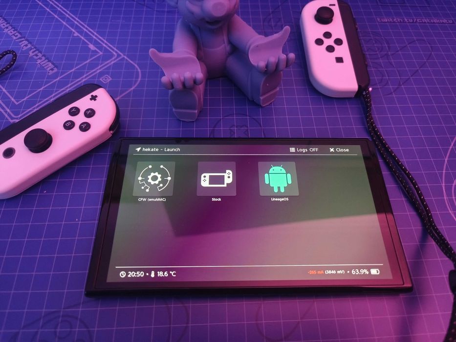 Nintendo Switch OLED - 256 GB, с emuNAND, Android, Hekate и Atmosphere