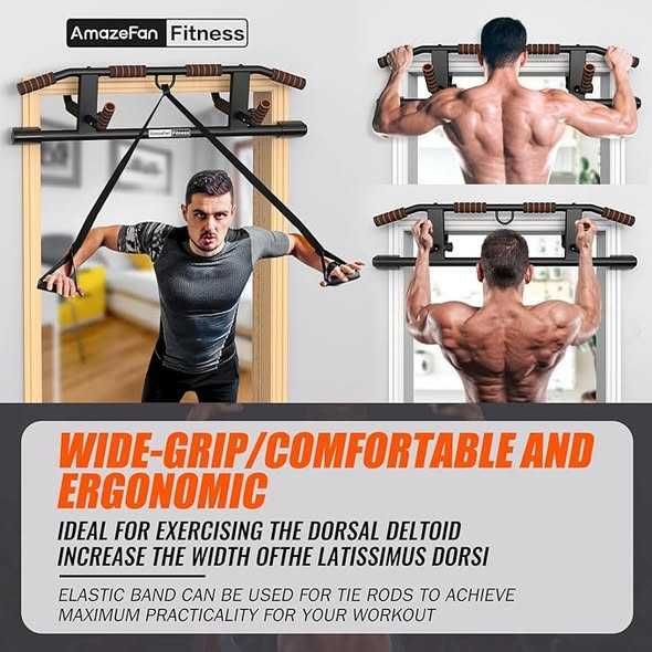 AmazeFan Bară de Tracțiuni cu Prindere Ergonomică