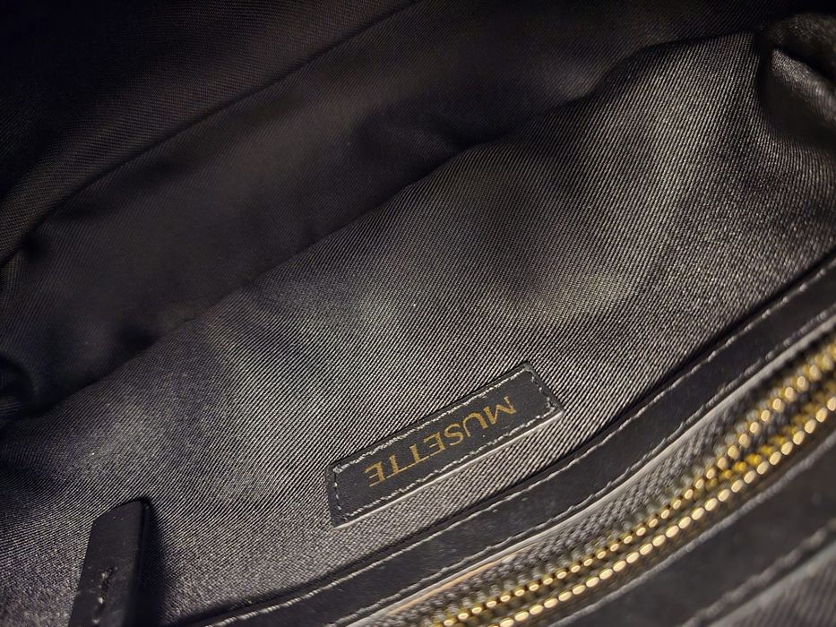 Geanta Musette piele neagra