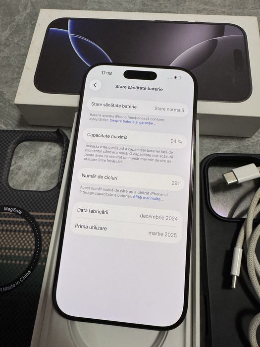 Iphone 16 Pro / Baterie 94% Ca nou