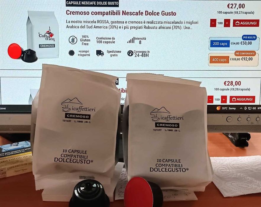 Капсули италианско кафе, съвместими за Nespresso и DolceGusto