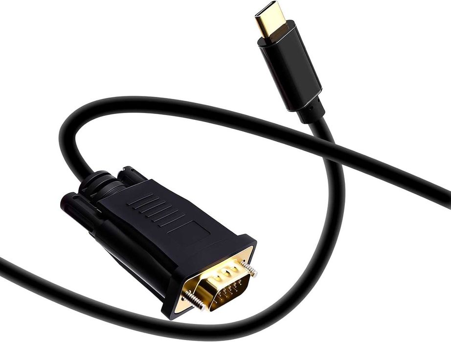 Адаптерен кабел Duttek USB C към VGA 6 фута/1.8 м, USB Type-C към VGA