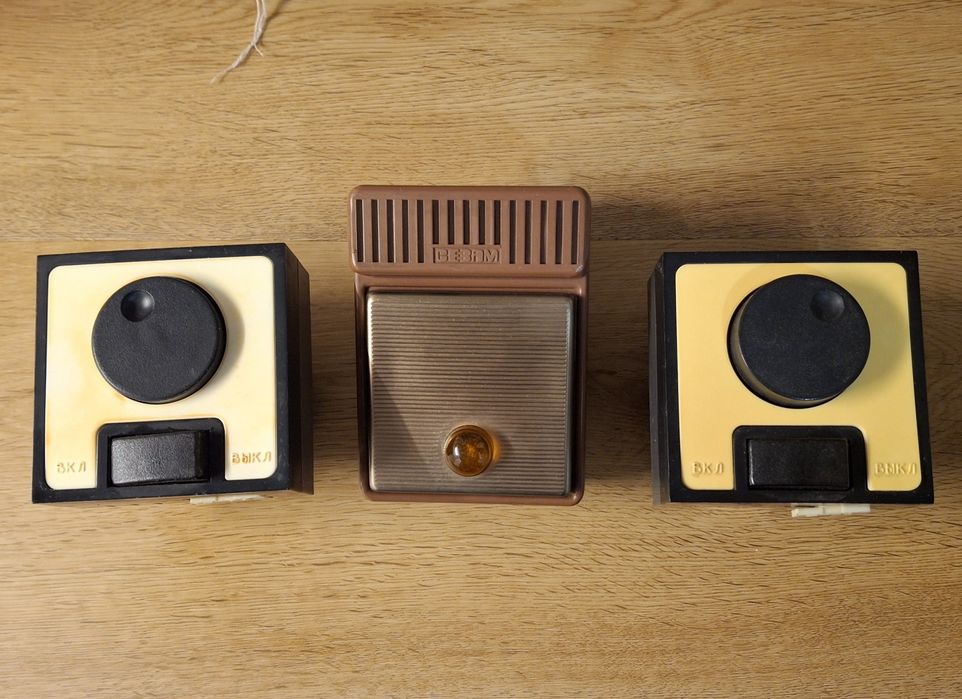 Винтидж сензорен ключ за осветление и 2 броя светорегулатори