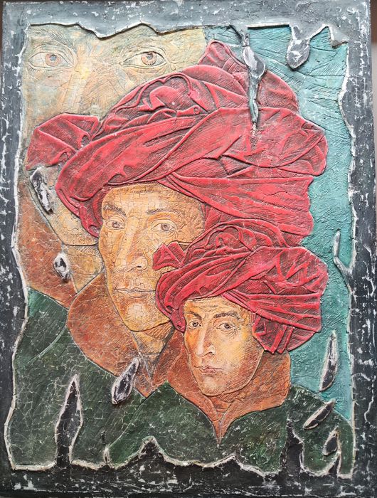 Картина Ставри Калинов смесена техника.