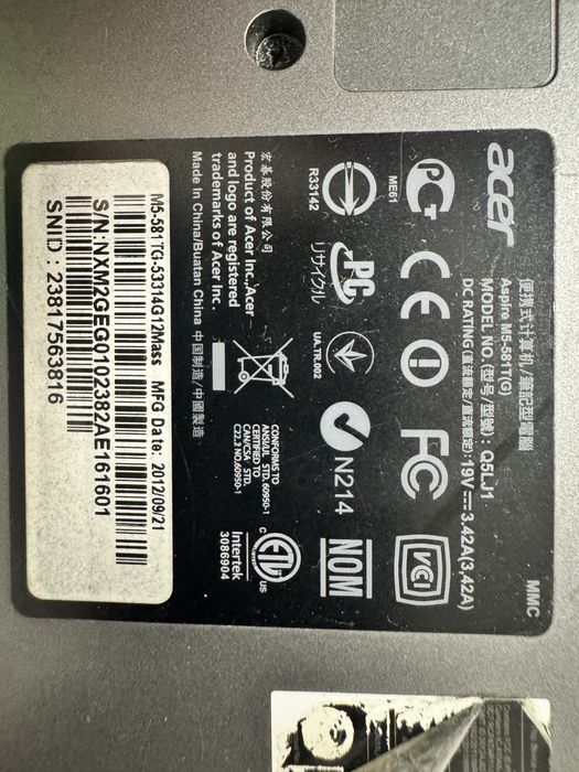 Laptop Acer Aspire 4GB RAM 120GB SSD Windows licențiat – Funcțional