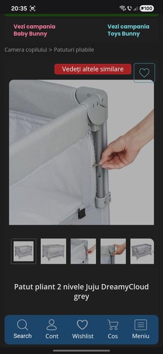 Pătuț pliabil copii