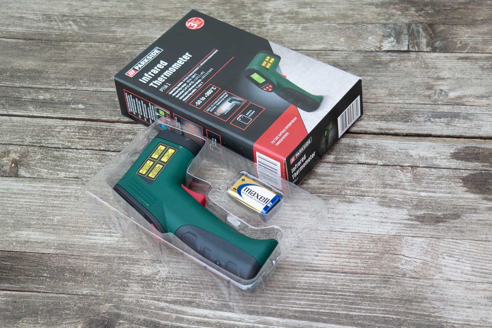 Termometru pistol digital cu infraroșu cu laser Parkside model PTI 380 B1 Parks