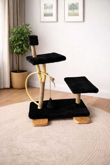 Когтеточка с площадками «Лофт», чёрная