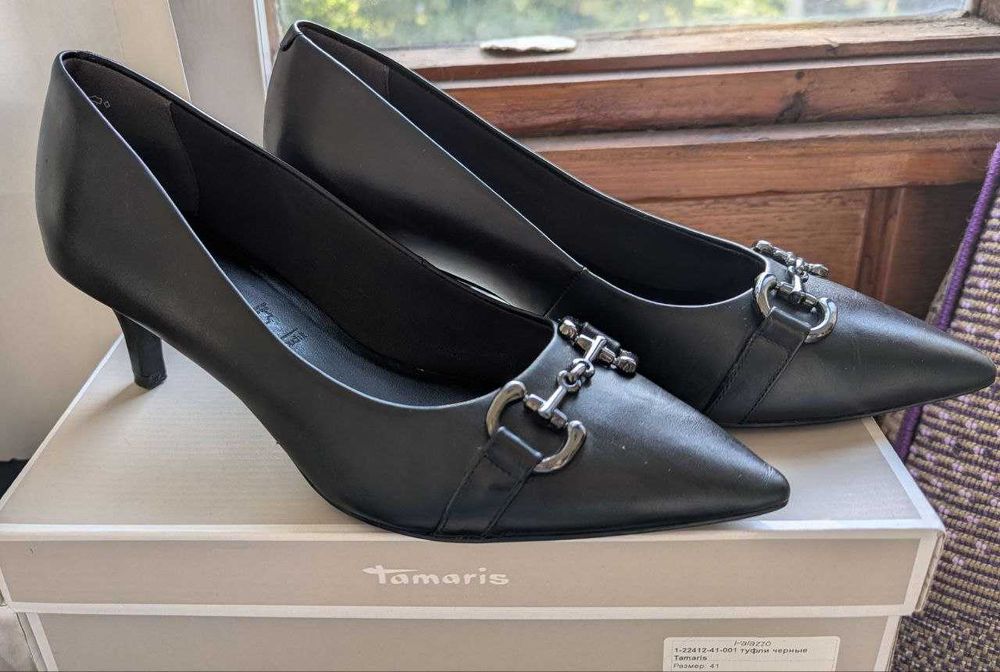 Продам туфли, б/у, кожа, 41 размер