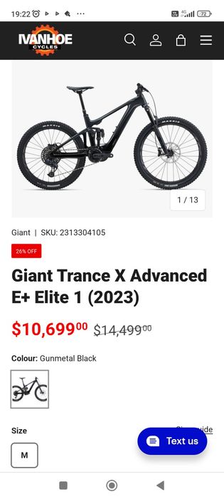 ! Giant  Trance  Advanced 3 +E , 29  LIVE VALVE ebike carbon Xt