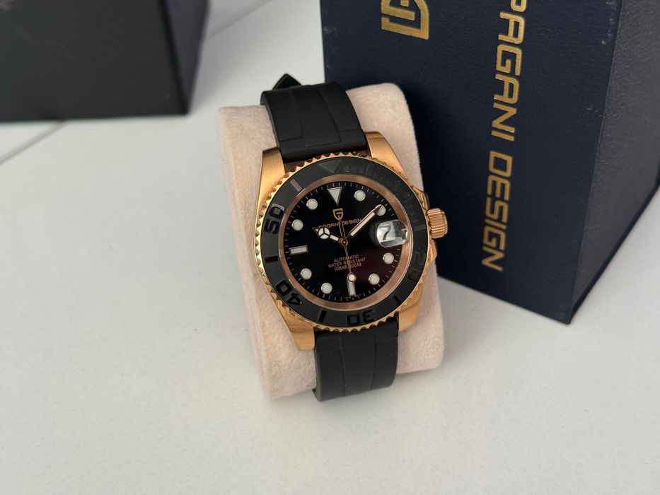 Pagani Design 1651 Rose Gold / Seiko NH35A / Sapphire / 100m. / Керамика / Automatic
