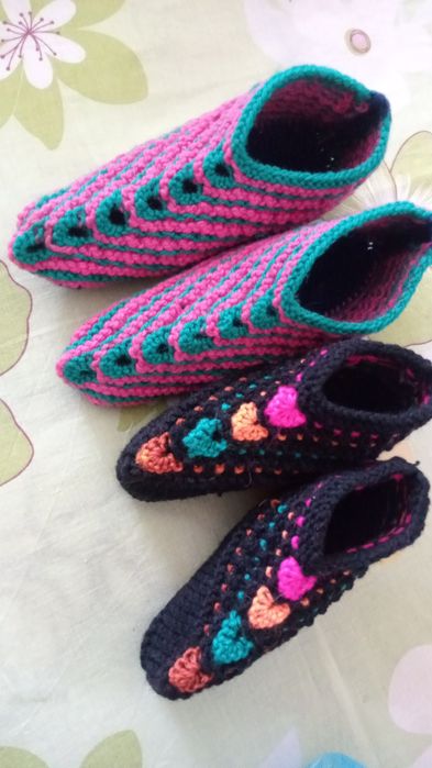 Вязанные женские следки