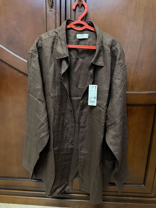 UNIQLO Premium Linen Long Sleeve Shirt размер 4XL