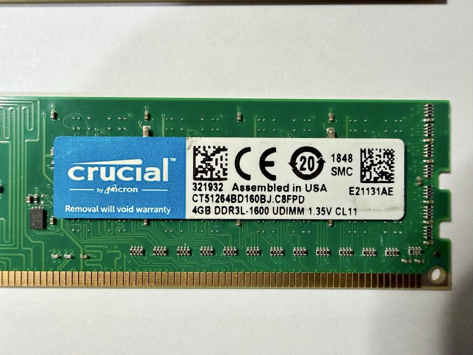 Kit Memorie RAM 16 GB DDR3 - 1600Mhz / CRUCIAL - Micron