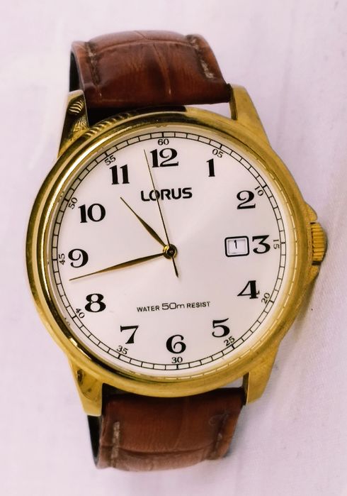 Ceas bărbătesc Lorus by Seiko cu quartz, carcasă din oțel inoxidabil si curea din piele
