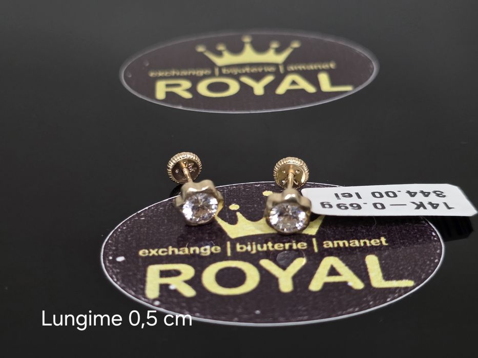 Bijuteria Royal: Cercei aur 14k/0.69 gr