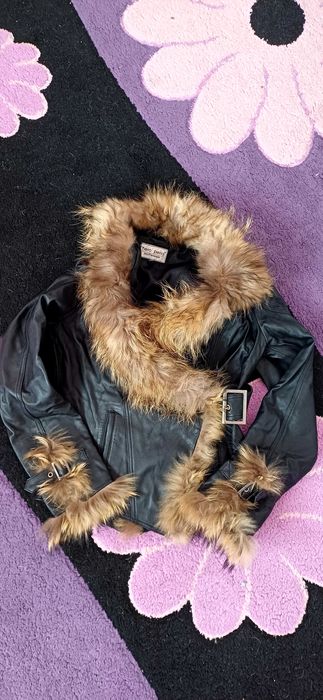 Nero Perla естествена кожа и пух