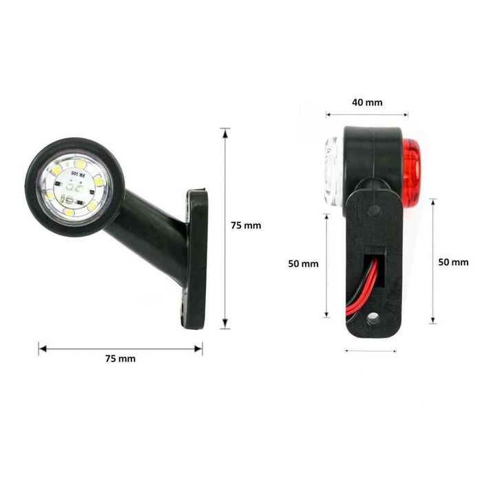 2 БРОЯ 12V 24V LED Диодно Мини рогче габарит за бус платформа камион гр ...