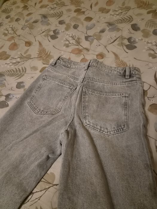 Дамски широки сиви дънки Sinsay (Wide Leg), размер 34 (XS)