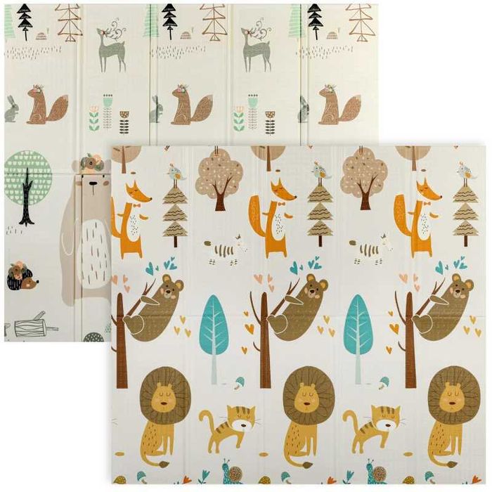 AIYAPLAY Бебешка постелка за игра 196 x 176 x1.5см Сгъваема двустранна