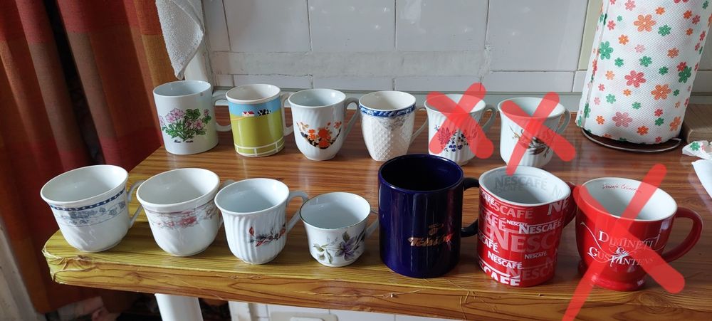 Lot 13 Căni Diverse (Vintage, Porțelan, Promoționale Cafea) | Ideal Cabană / Uz Zilnic